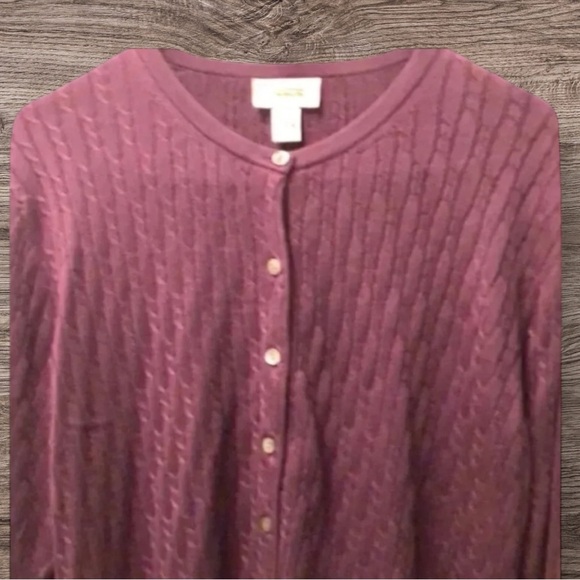 TALBOTS EUC WOMENS PETITE SWEATER TOP TOPS CARDIGAN SHIRTS SHIRT SIZE L LARGE - Picture 1 of 7